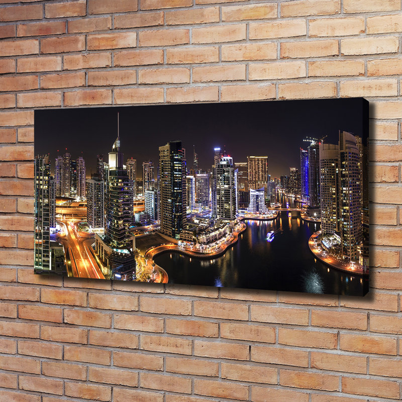 Marina In Dubai - Wrapped Canvas Print