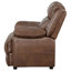 Fauteuil d'appoint rembourré rembourré Zeshaun brun foncé