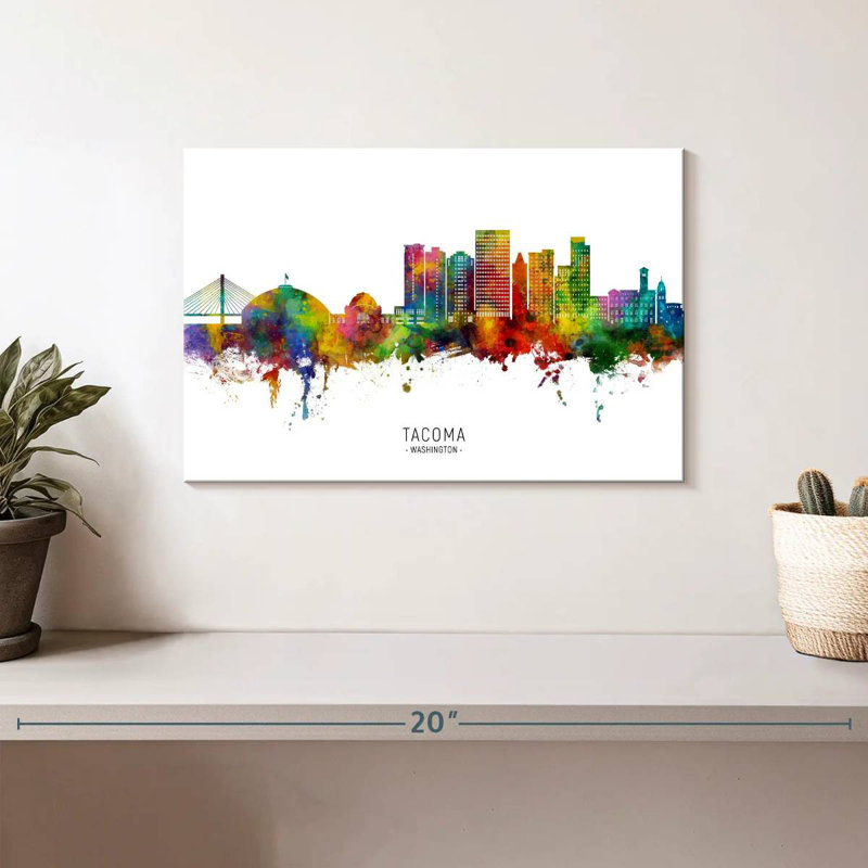 Sireci Tacoma Washington Skyline, 8" H x 12" W
