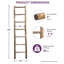 Échelle de couverture en bois massif 76 po, échelle de serviettes entièrement fabriquée à la main à 7 niveaux pour salle de bain, salon, chambre à coucher-2040682125