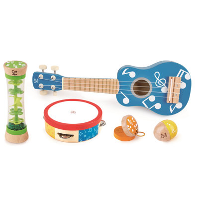 Preschool Kids 5 Piece Plastic Musical Toy Instrument Band Set