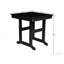 Table de patio noire résistante aux intempéries avec trou pour parasol, design moderne