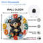 Horloge murale mignonne avec des chiffres colorés et horloge murale 12 po