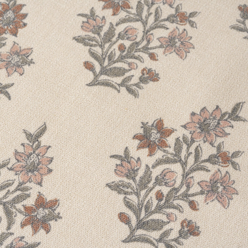 Coussin en polyester Weatherford, Floral rosé, Carré 26 po, Polyester