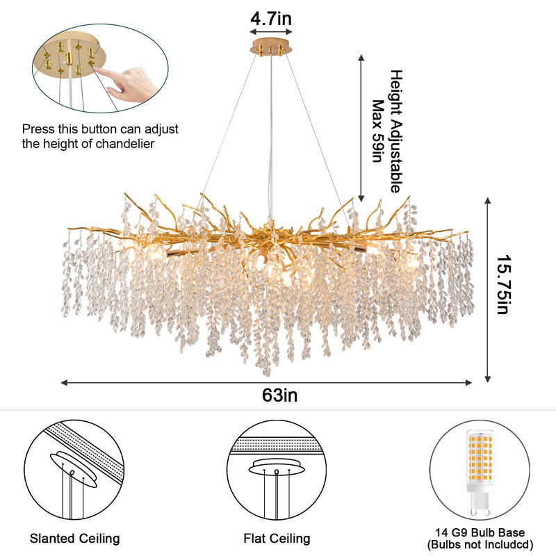 Lustre en verre Akari
