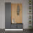 Modern Hall Stand, Anthracite Gray, 53.1 x 82.7 x 13.8 inches | 100% Melamine Coated Particle Board, Thickness: 0.7 inches | Stylish & Functional Storage Solution for Entryways, Durable & Contemporary Design-102347006