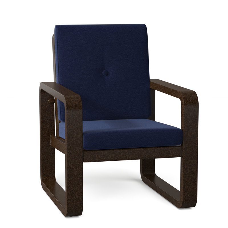 Vale Outdoor Dining Armchair, Canvas Bird's Eye Sunbrella® Canvas, Chestnut Brown