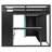 L-Shaped Wood Gaming Loft Bed With Dual USB Ports & LED Lights-1771316615
