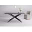 Table de salle à manger rectangulaire en bois manufacturé et solide avec pieds en métal 69,4 po l 69,4 po-1369782209