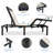 Massaging Adjustable Bed with Wireless Remote-1384219526