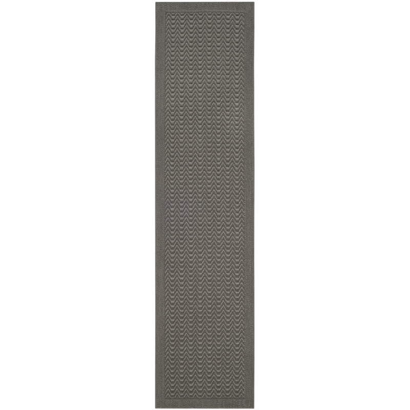Tapis en jacquard Adebayo Palm Beach, Tapis de couloir 2 pi 3 po x 12 pi