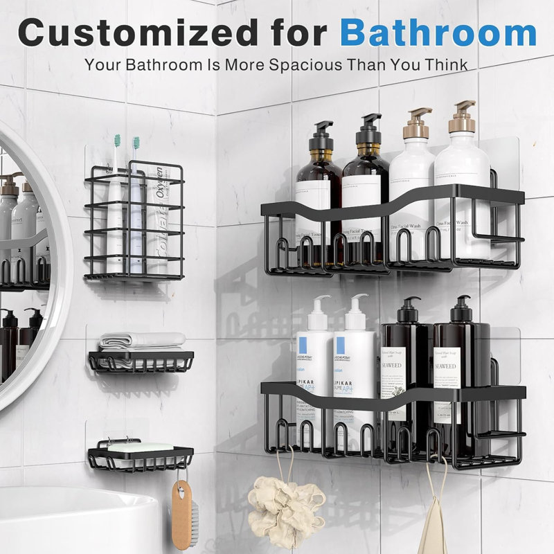 Haughton Adhesive Stainless Steel Shower Caddy