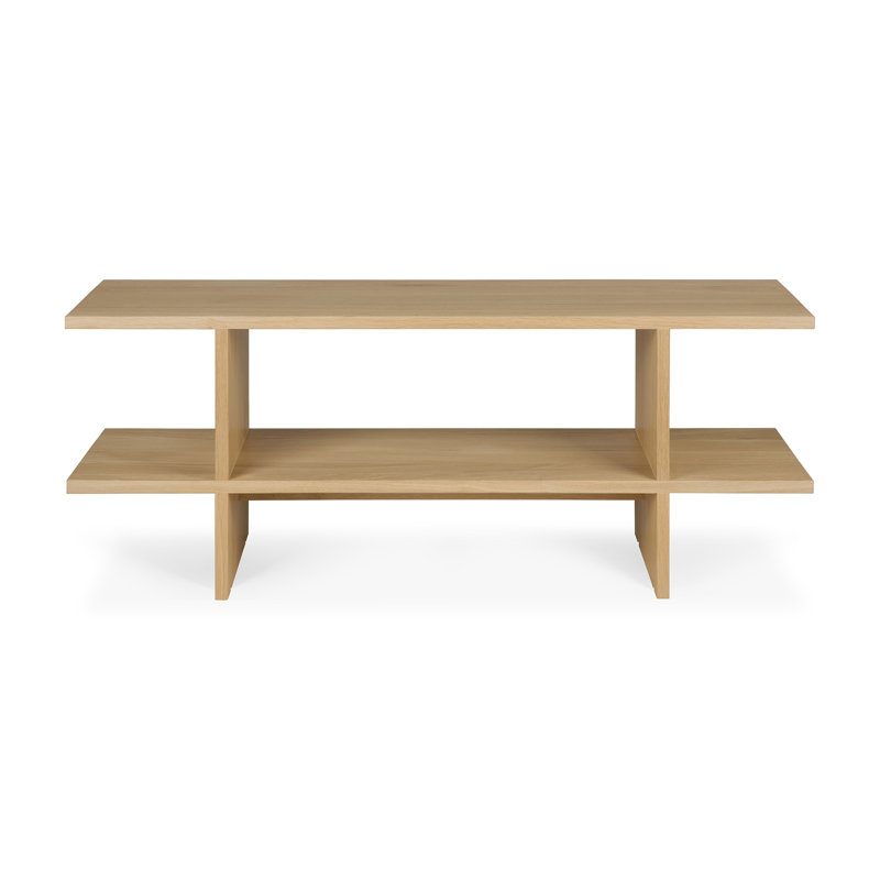 Kabuki Solid Wood End Table, Oak