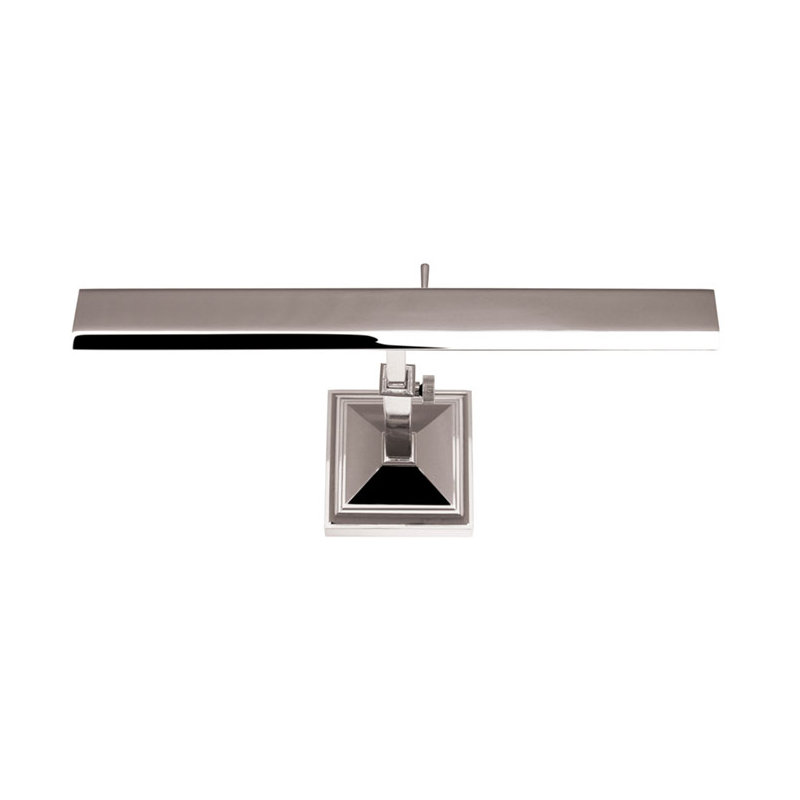 Lampe pour tableau à DEL 1 lumière à intensité variable Hemmingway, Nickel poli