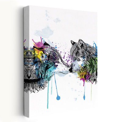 Wolves - animaux, pop urbain, surréalisme, loups, art