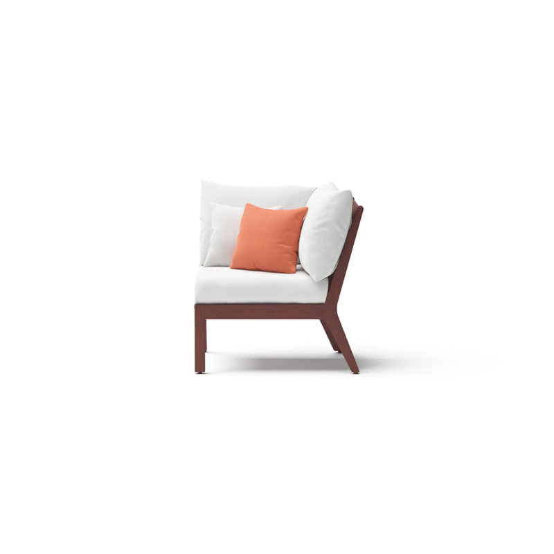 Minhaj Sunbrella Outdoor Corner Chair, Sunbrella Cast Coral