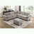 Modern Ottoman with Pocket Coil Support-430954671