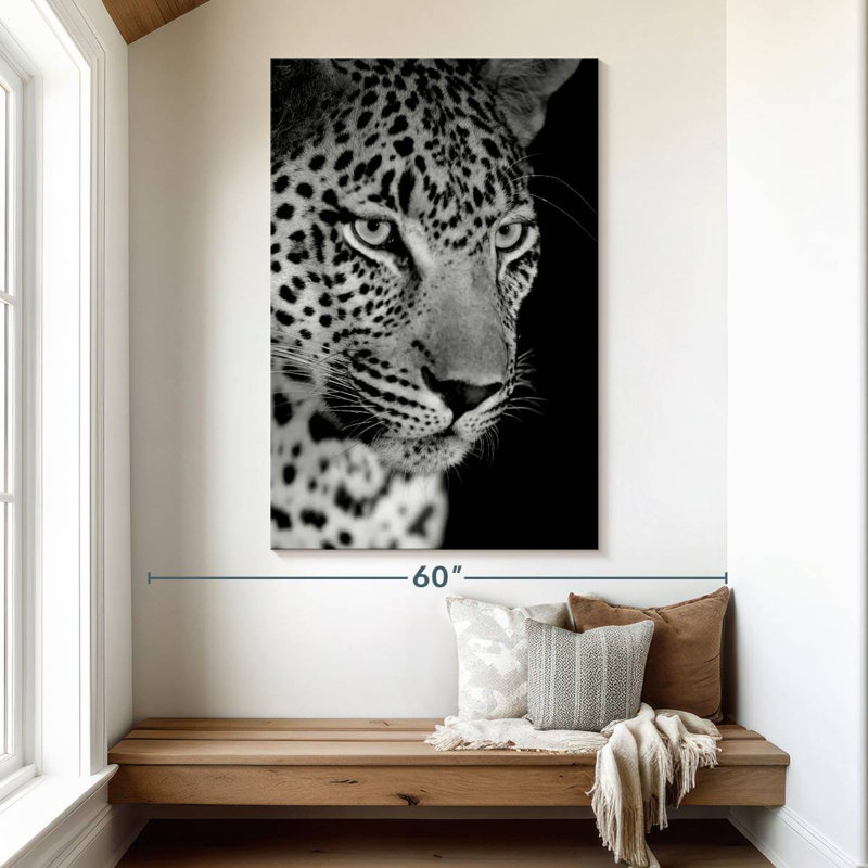 Brampt Leopard Monochrome, 51" H x 34" W