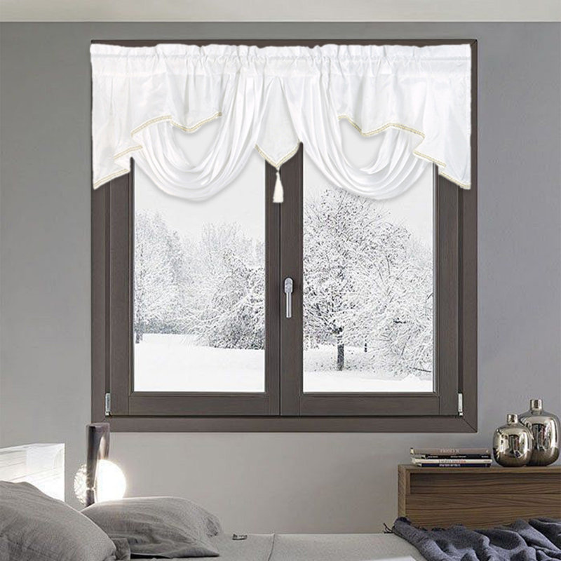 Rideaux de couleur unie Kondieu, White