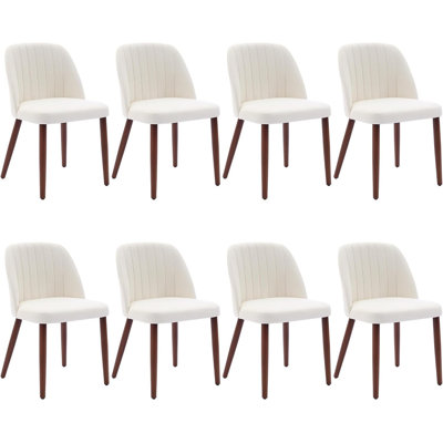 Ensemble de chaises de salle à manger rembourrées en tissu avec siège rembourré