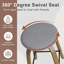 Tabouret de bar pivotant avec dossier sans dossier et siège en tissu, hauteur de 30 po, ensemble de 2-937831948-937831939