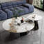 Table basse ronde de luxe en pierre légère
