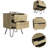 2-Drawer Rectangle Nightstand