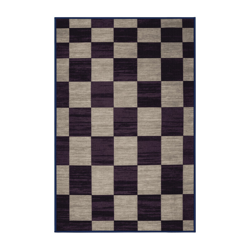 Tapis mauve lavable à la machine