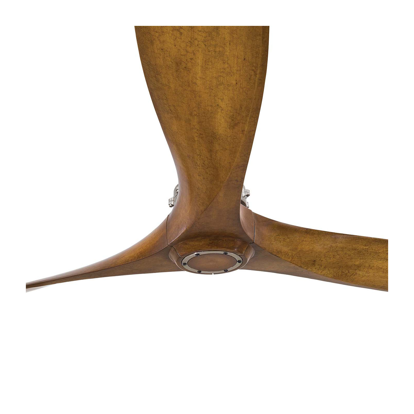60" 3 - Blade Propeller Ceiling Fan with Remote Control, Brushed Nickel/Distressed Koa