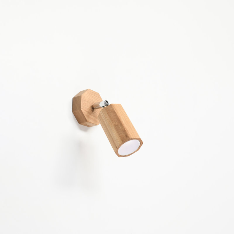 Solid Wood Flush Mounted Sconce