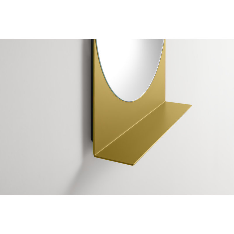 Glance Metal Wall Mirror, Mustard