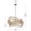 Lustre 6 lumières khaite en bronze champagne