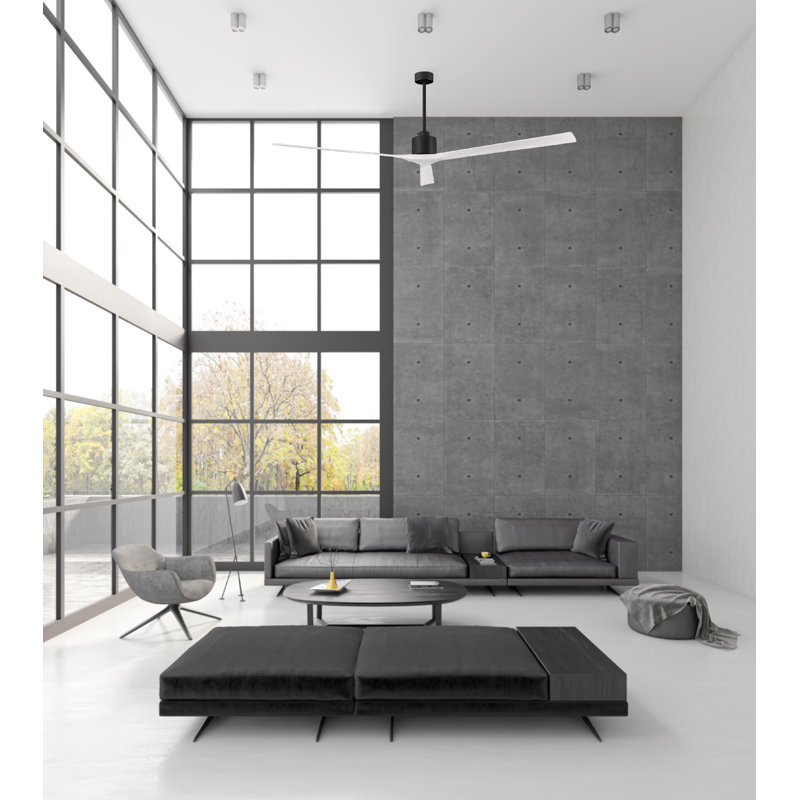 Nan XL 3 - Ventilateur de plafond, Noir mat, Blanc mat