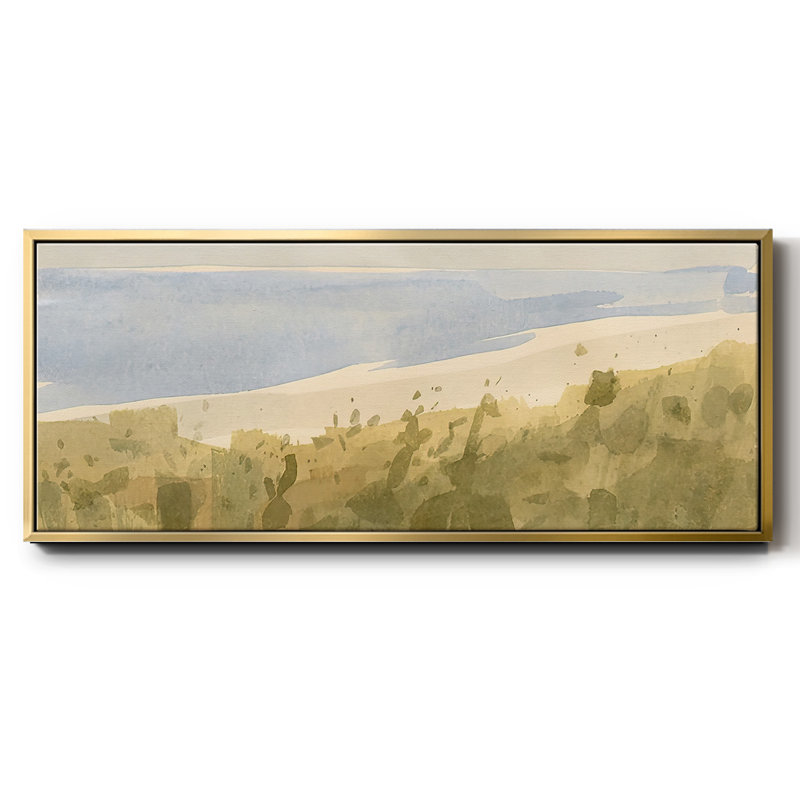 Brushy Coast II - toile encadrée, H 20 po x l 50 po