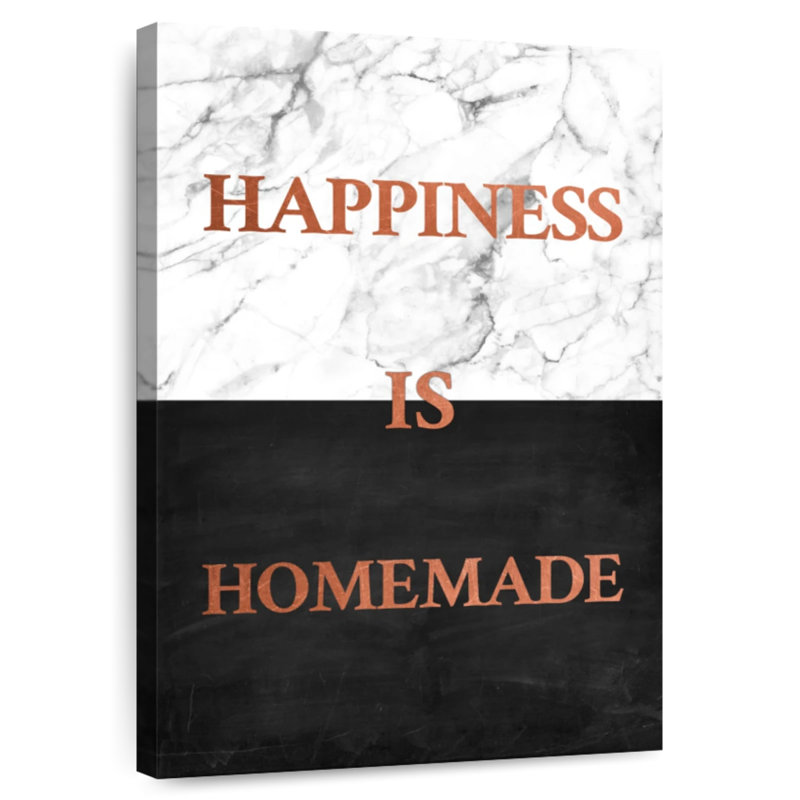 Happiness Is Homemade Typography I, 12" H x 8" W