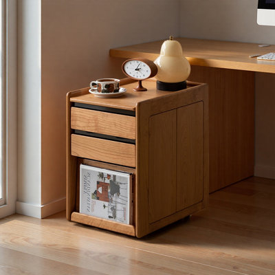 Modern Solid Wood Filing Cabinet with 3-Drawer by Corrigan Studio