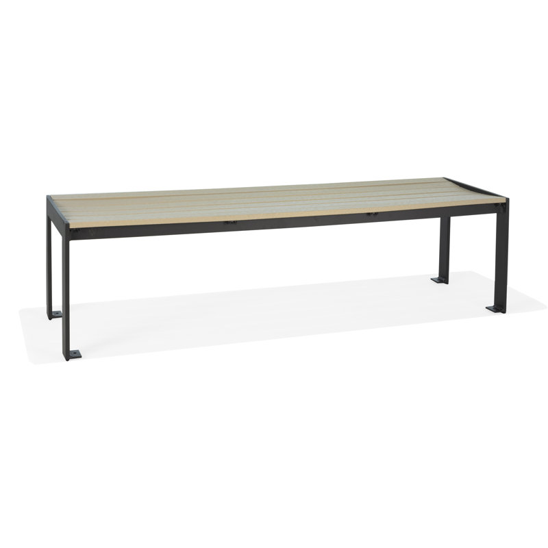 Banc Hamilton 18 po x 65 po avec lattes en PEHD, H 18,5 po x l 65 po x P 18,5 po