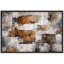 Œuvre d'art abstrait géométrique gris rustique, photos de salon industriel, impression sur toile encadrée-126054774-126054770