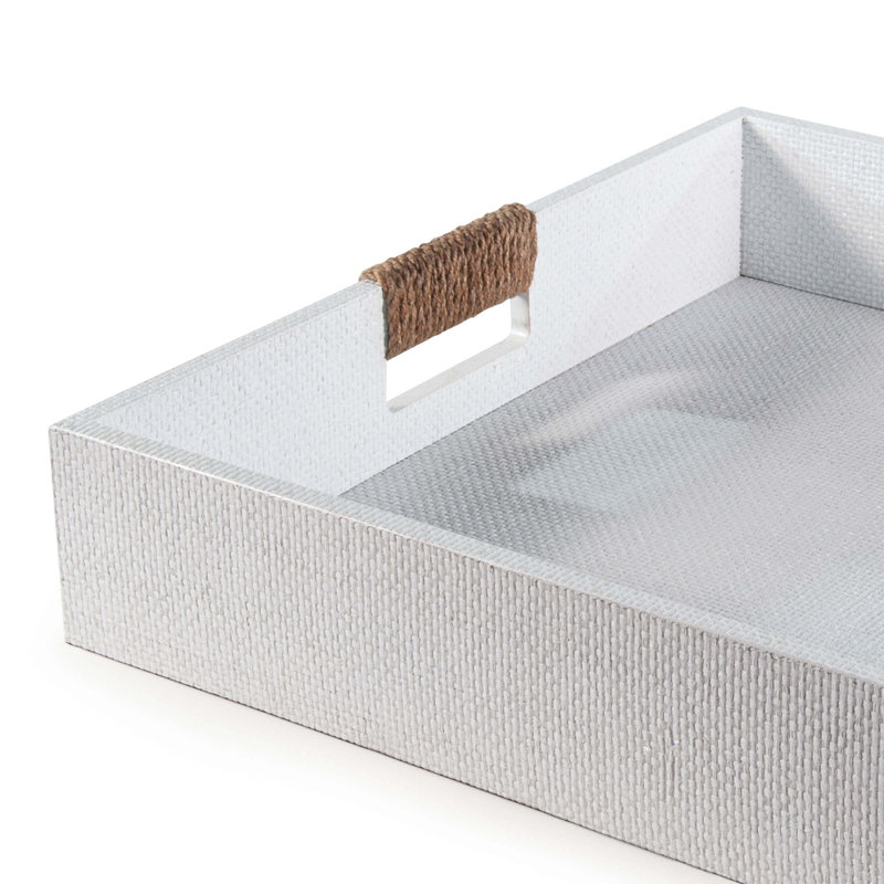 Logia Resin Tray, 3.5" H x 18" W x 18" L, White