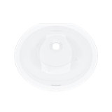 Eirene White Oval Undermount Bathroom Sink with Overflow