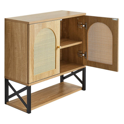 Armoire murale de salle de bain, avec 2 portes et tablette réglable, armoire de rangement à suspendre au-dessus de la toilette, organisateur mural avec tablettes et cloison ouverte pour la salle de lavage