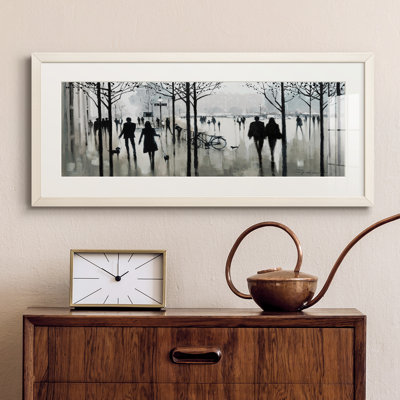 Peinture sur papier encadrée