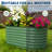 2 Pack 4x2x2 FT Galvanized Raised Garden Beds With anti-cut strip Durable Green Planter Box for Outdoor Vegetables Flowers Plants, Green-1336128915-1336128912