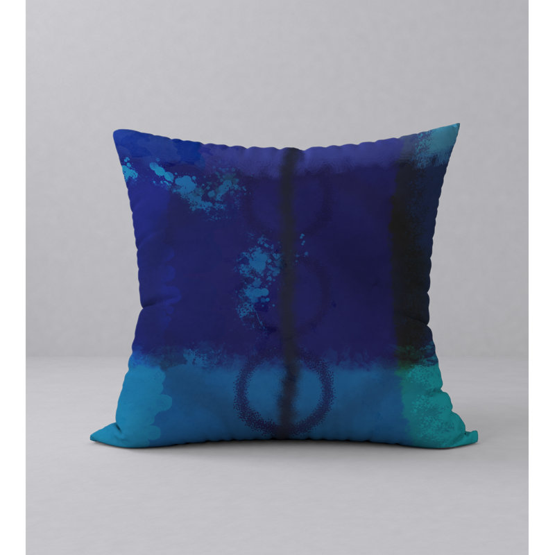 Coussin décoratif abstraite, H 24 po x l 24 po