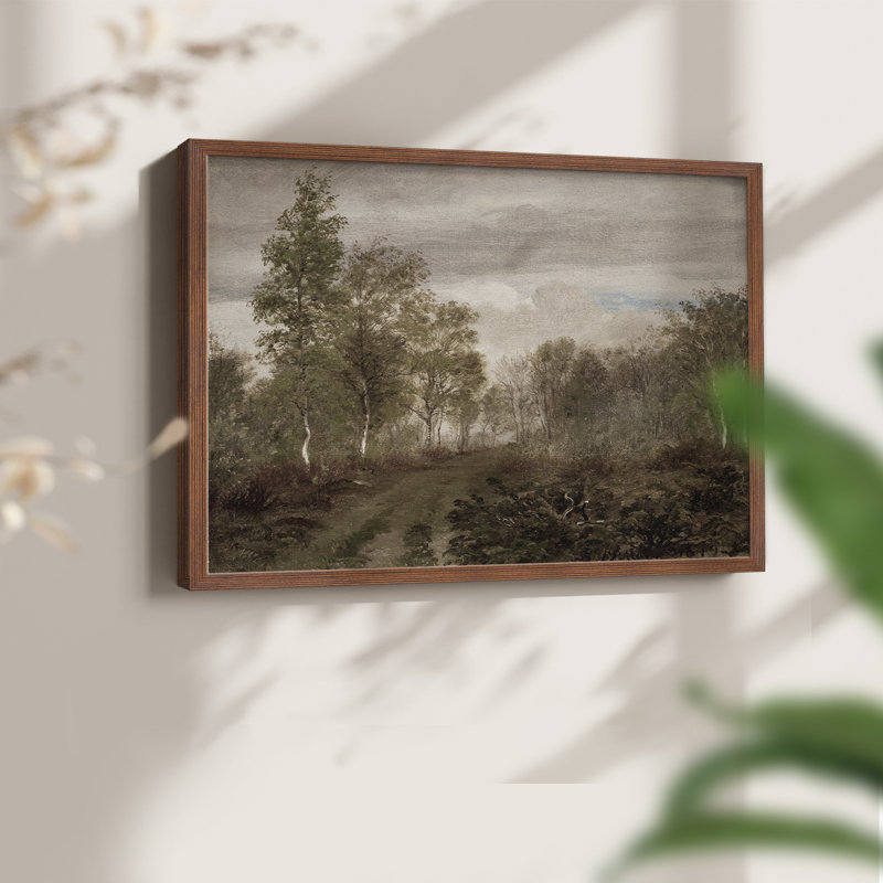 Paysages rétro - CCLX - reproduction encadrée - reconstituable, H 8 po x l 10 po, Noyer
