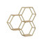 Étagère décorative hexagonale 3 pièces Jeffrey-996042271