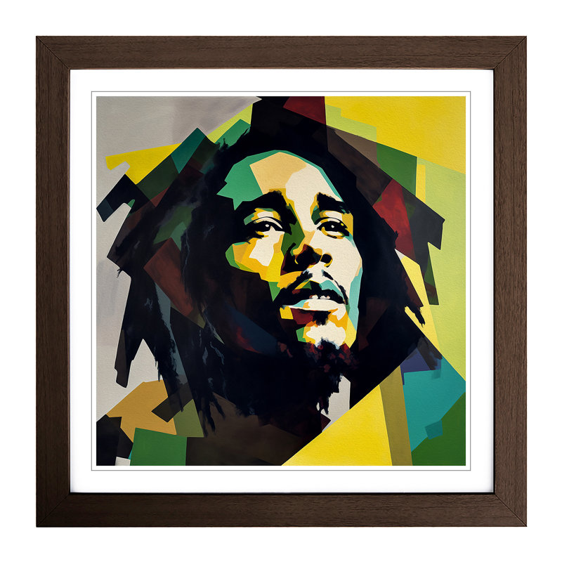 Single Picture Frame Print on Wood, Walnut