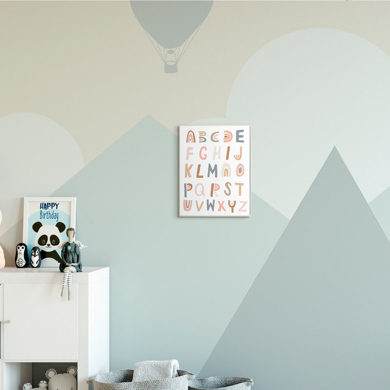 Alphabet arc-en-ciel Lanham, Plaque murale, H 15 po x l 10 po x P 0,5 po