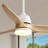   Kemp 56" 3-Solid Wood Blade Propeller Ceiling Fan with Remote Control and LED Light Kit-202757434