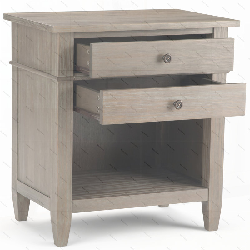 Carlton - Table de chevet, Marron clair